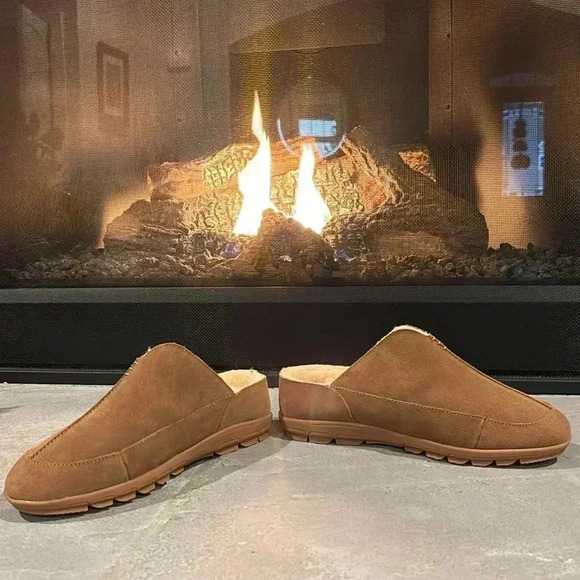 M9 W11 BearPaw Sheepskin Insole Tan Loafers & Slip-Ons - Picture 9 of 11